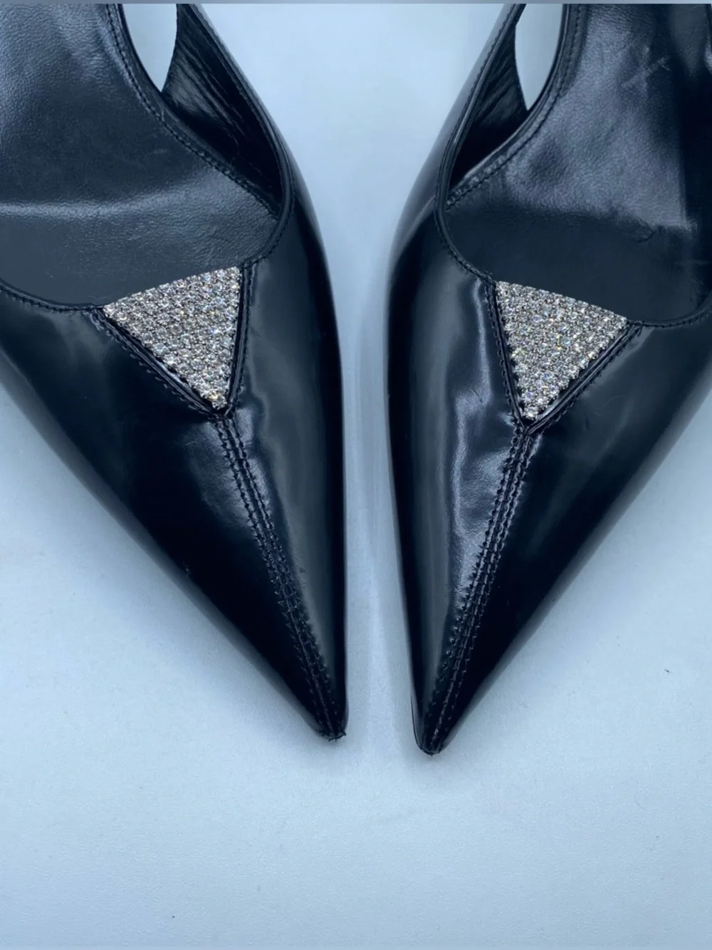Saint Laurent Cherish Slingback Pumps with Crystal Accents - Picture 4 of 16